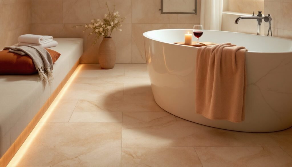 heated floors in bathrooms