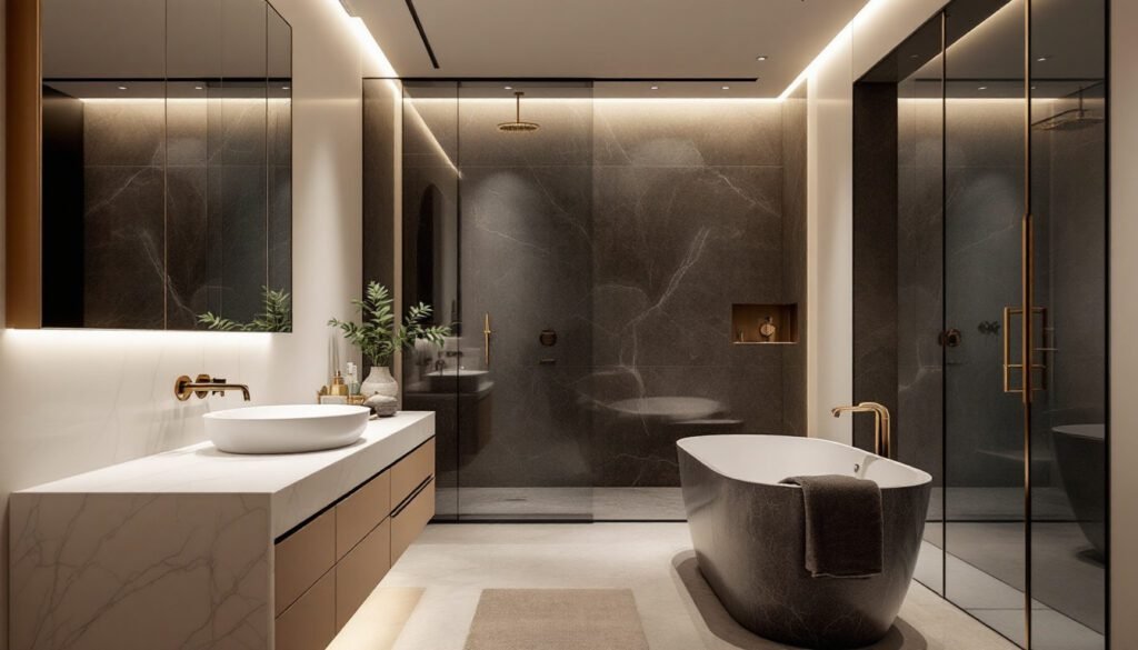 calming bathroom color schemes