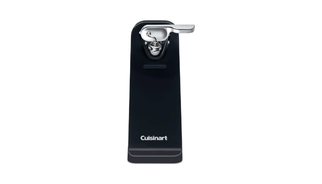 Cuisinart electric can opener opening a large can of beans