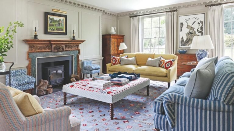 Transforming a Huge Hunting Lodge into a Colorful, Welcoming Home