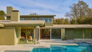 Explore a Chic Green Home Soaring in Laurel Canyon Hills